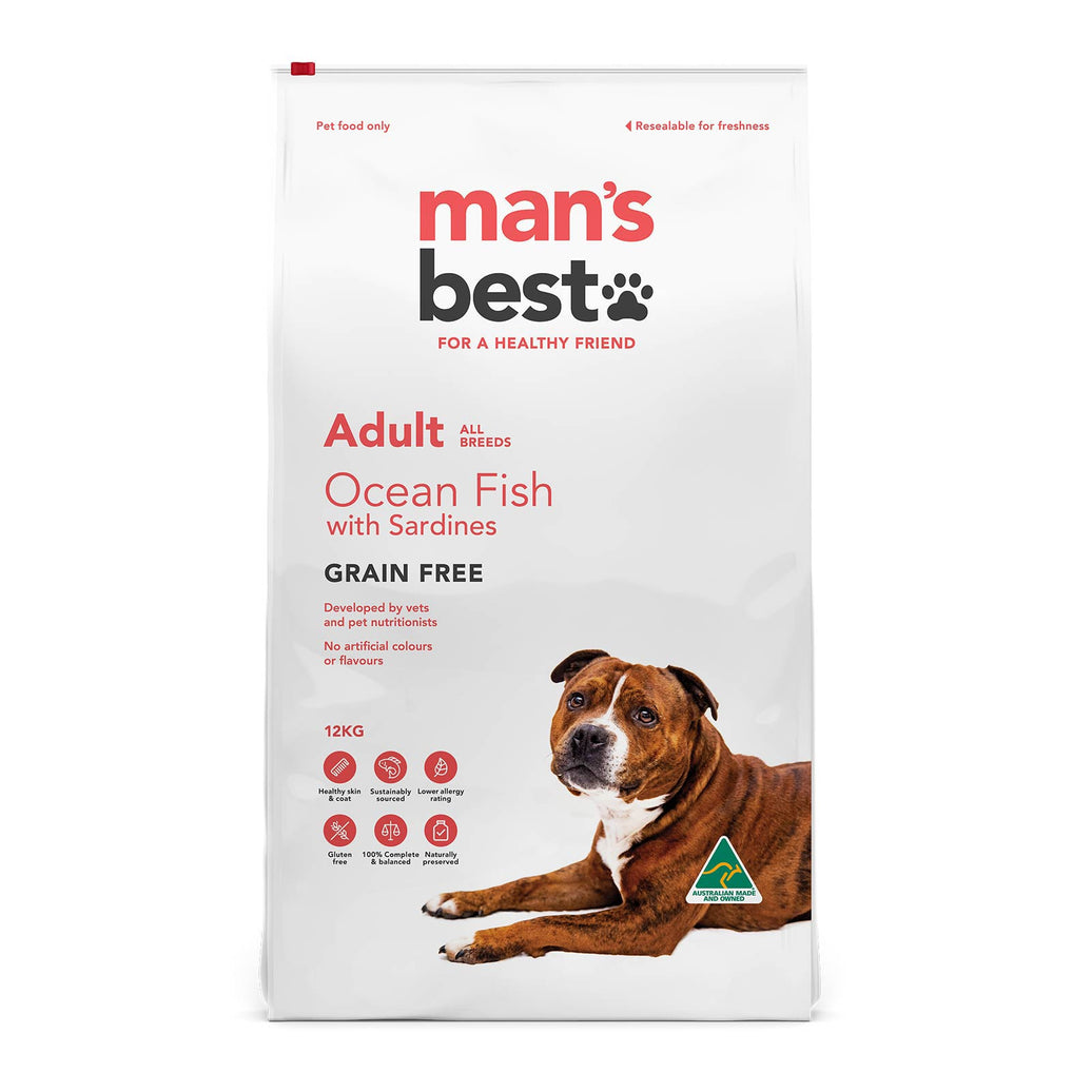 Man’s Best – Adult Dog – GRAIN FREE – Ocean Fish with Sardines