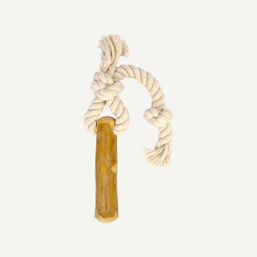 Dan & Sam – Tugging Stick – Coffee Wood Rope Toy
