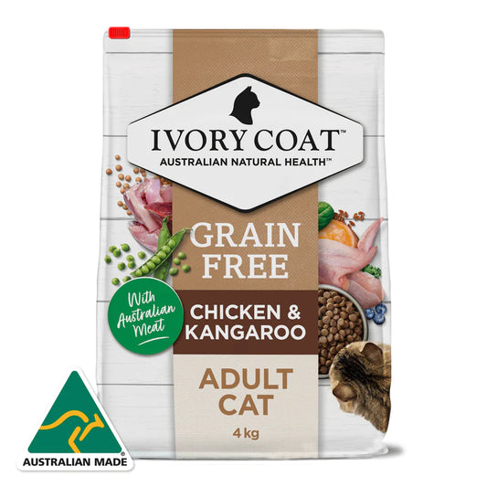 Ivory Coat – Adult Cat – GRAIN FREE – Chicken & Kangaroo