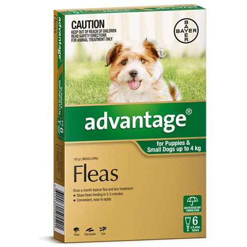 Advantage – Fleas – Puppies & Small Dogs up to 4kg