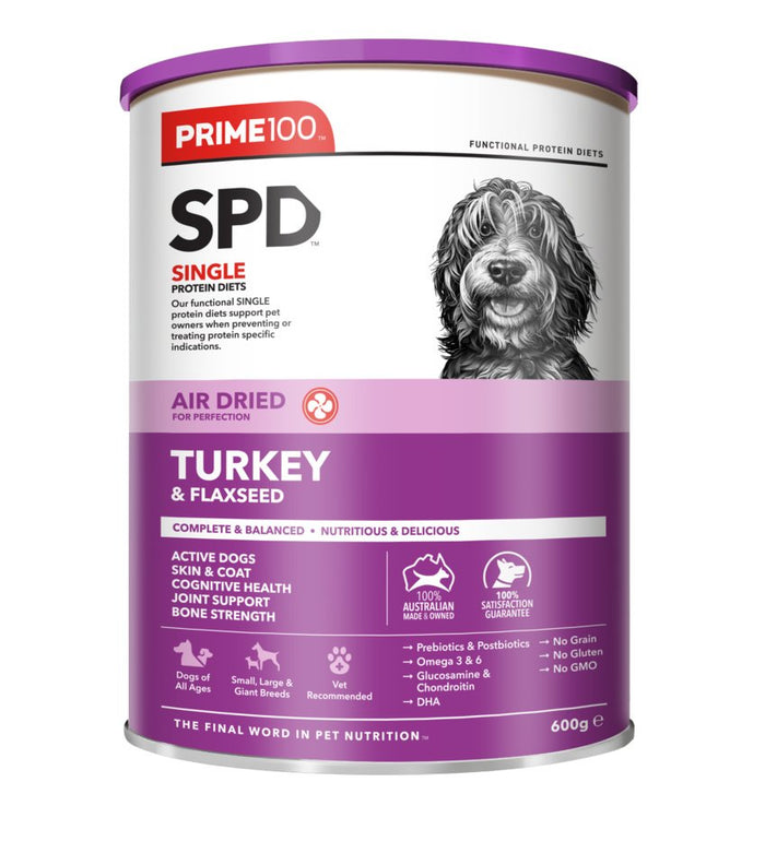 SPD Air Dried Dog Food – Turkey & Flaxseed