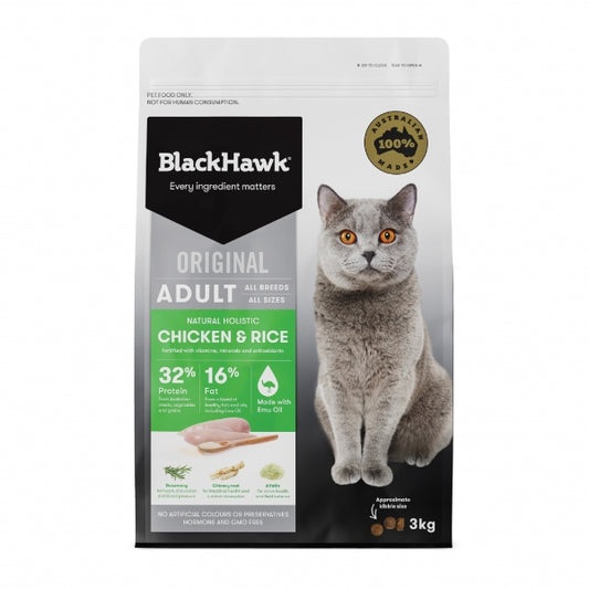 Black Hawk – Adult Cat – Chicken & Rice