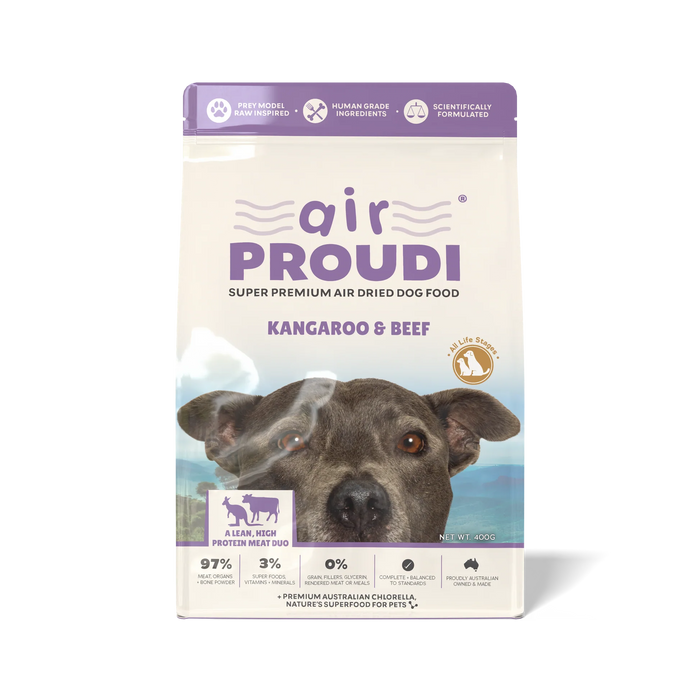 Proudi - Air Dried Dog Food Kangaroo & Beef Super Premium Complete Meal