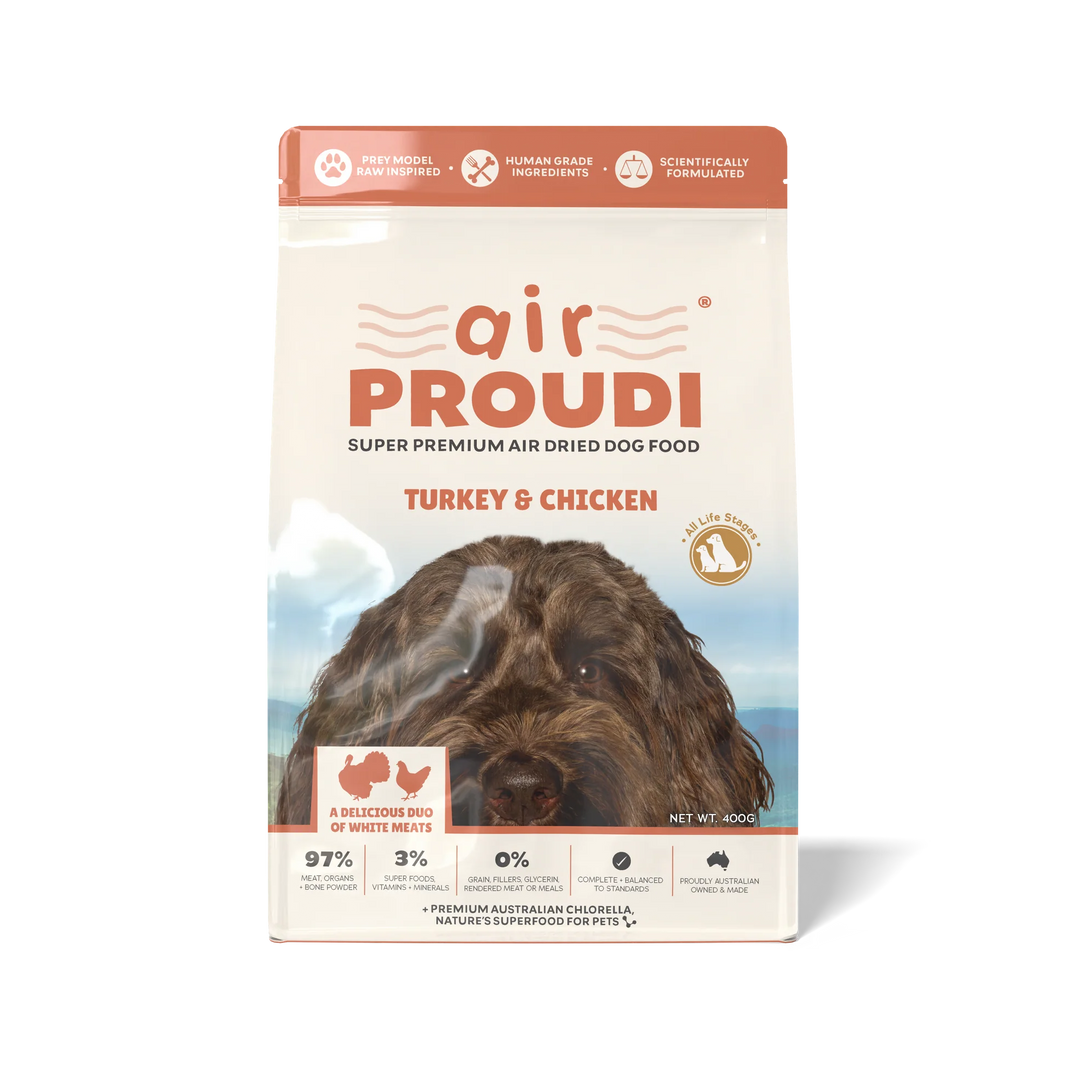 Proudi - Air Dried Dog Food Turkey & Chicken Super Premium Complete Meal