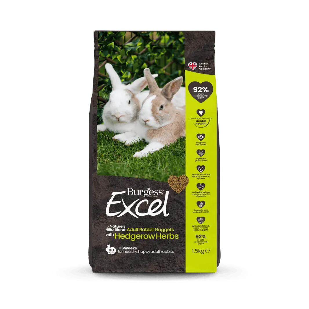 Burgess Excel – Nature's Blend Adult Rabbit Nuggets with Hedgerow Herbs