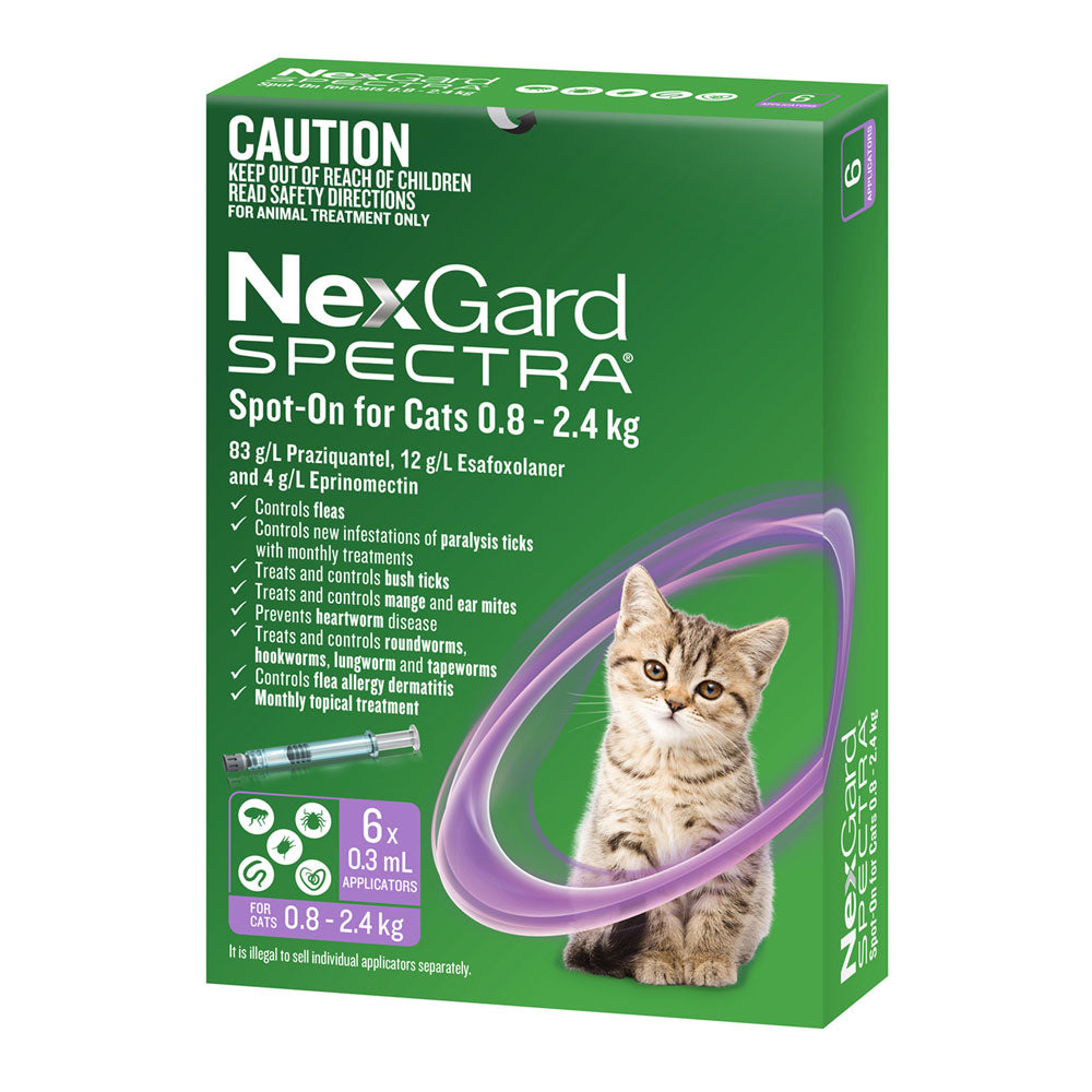 NexGard SPECTRA – Spot-On for Cats 0.8 – 2.4kg