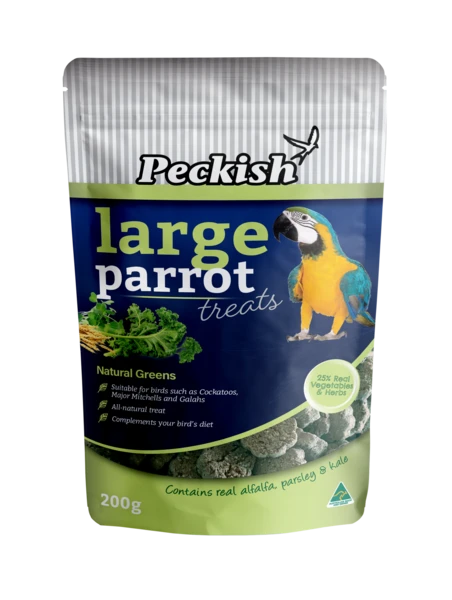 Peckish – Large Parrot Treats – Natural Greens