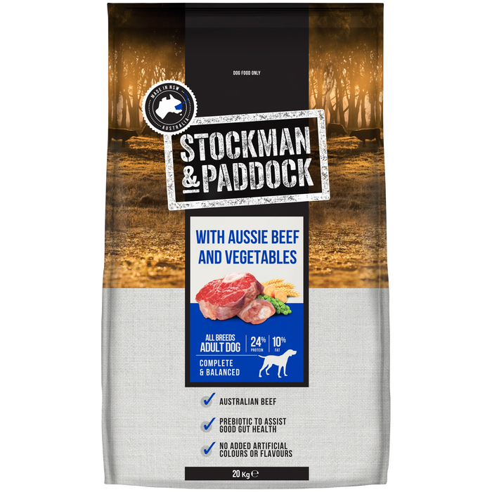 Stockman & Paddock – Adult Dog – Aussie Beef and Vegetables