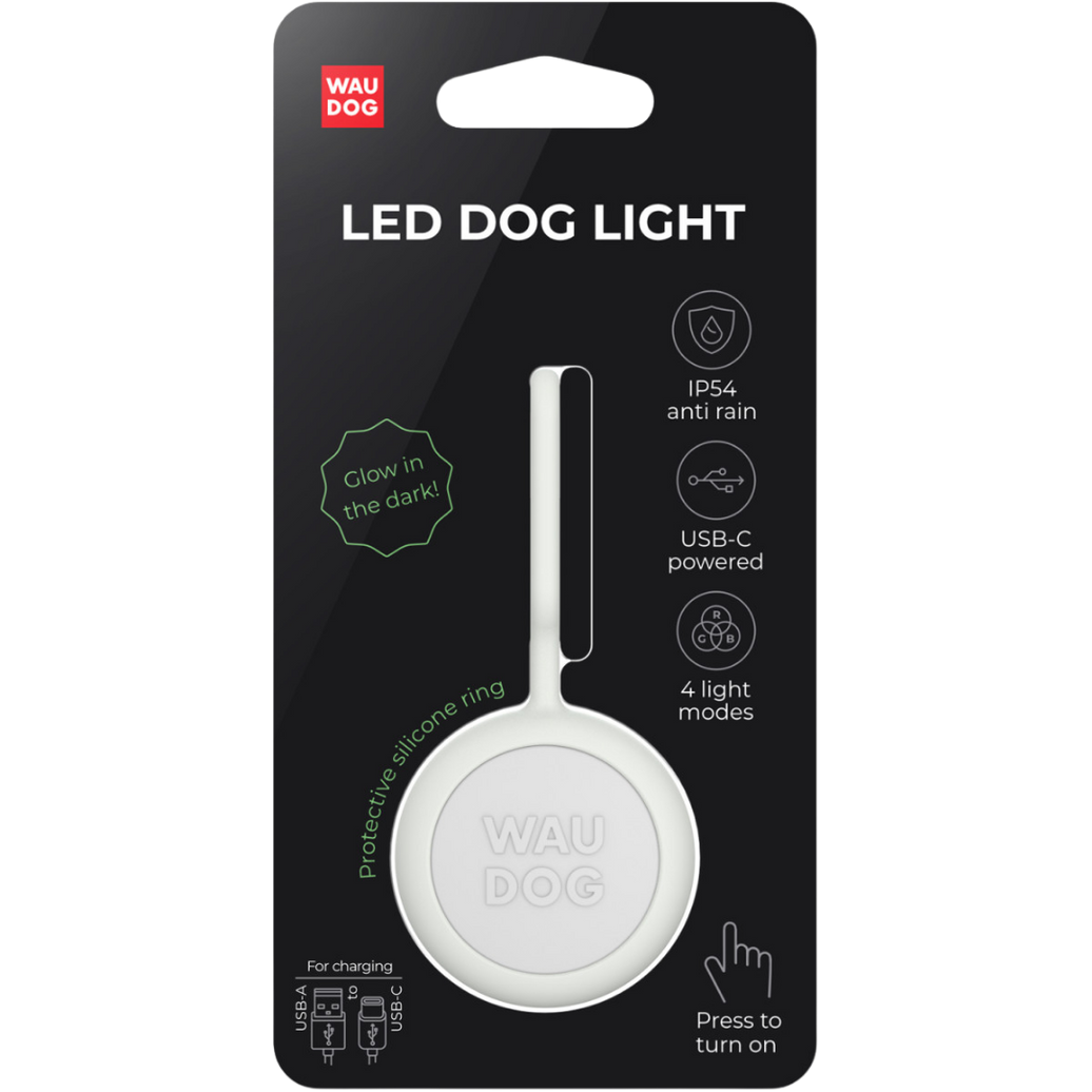 WAUDOG LED Dog Light – Rechargeable RGB Safety Light