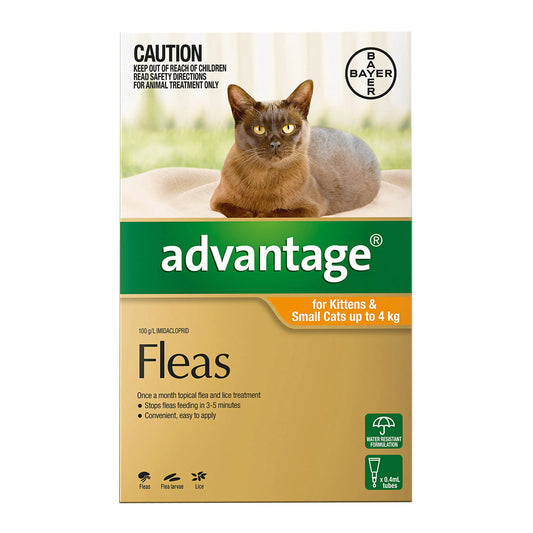 Advantage – Fleas – Kittens & Small Cats up to 4kg