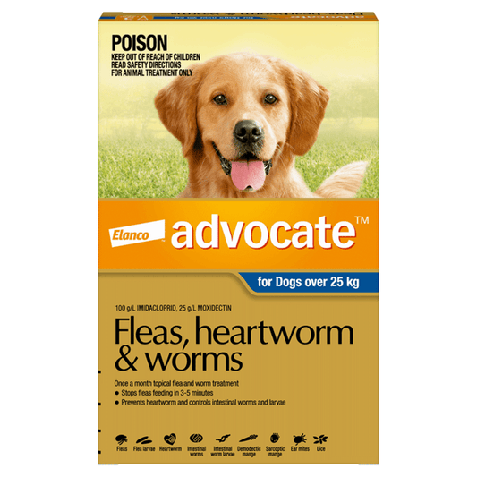 Advocate – For Dogs – Fleas, Heartworm & Worms – 1 Tube