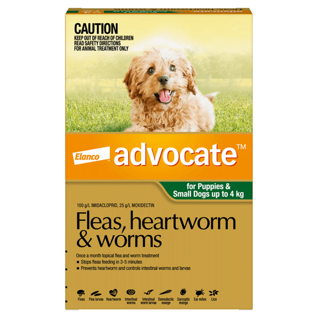 Advocate – For Dogs – Fleas, Heartworm & Worms – 3 Tubes