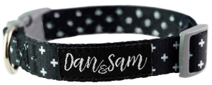 Dan & Sam – Dog – Adjustable Polyester Webbing Collar – Crossways