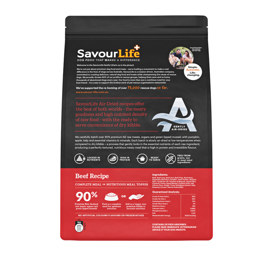 SavourLife – Adult Dog – Air Dried Beef Recipe