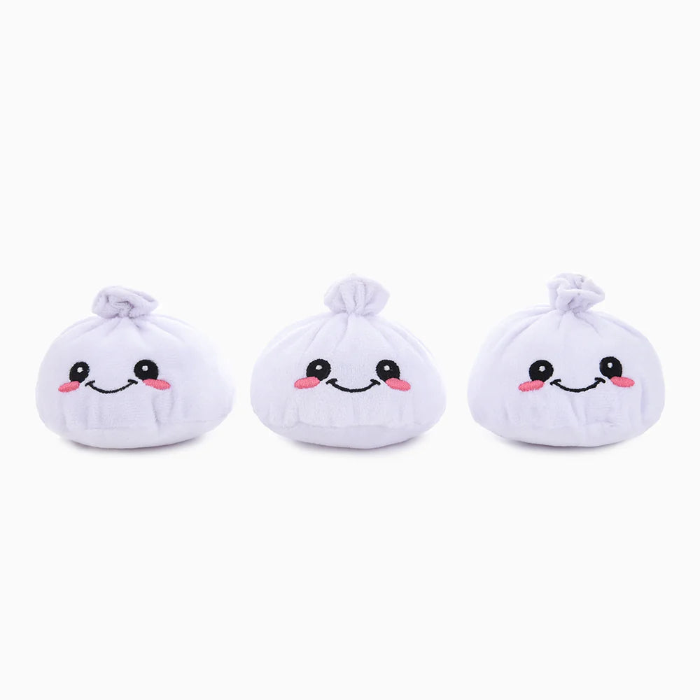 Hugsmart Food Party Soup Dumplings Dog Toy Set - image 3