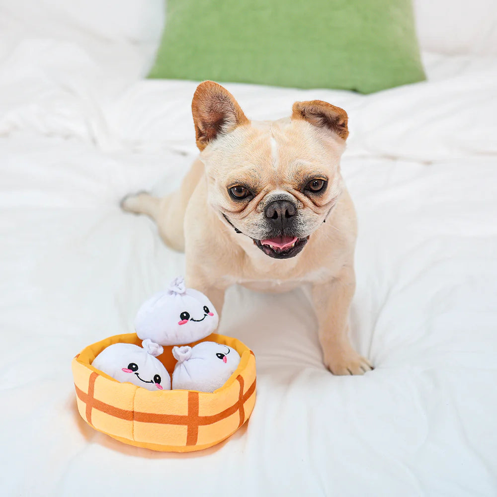 Hugsmart Food Party Soup Dumplings Dog Toy Set - image 5