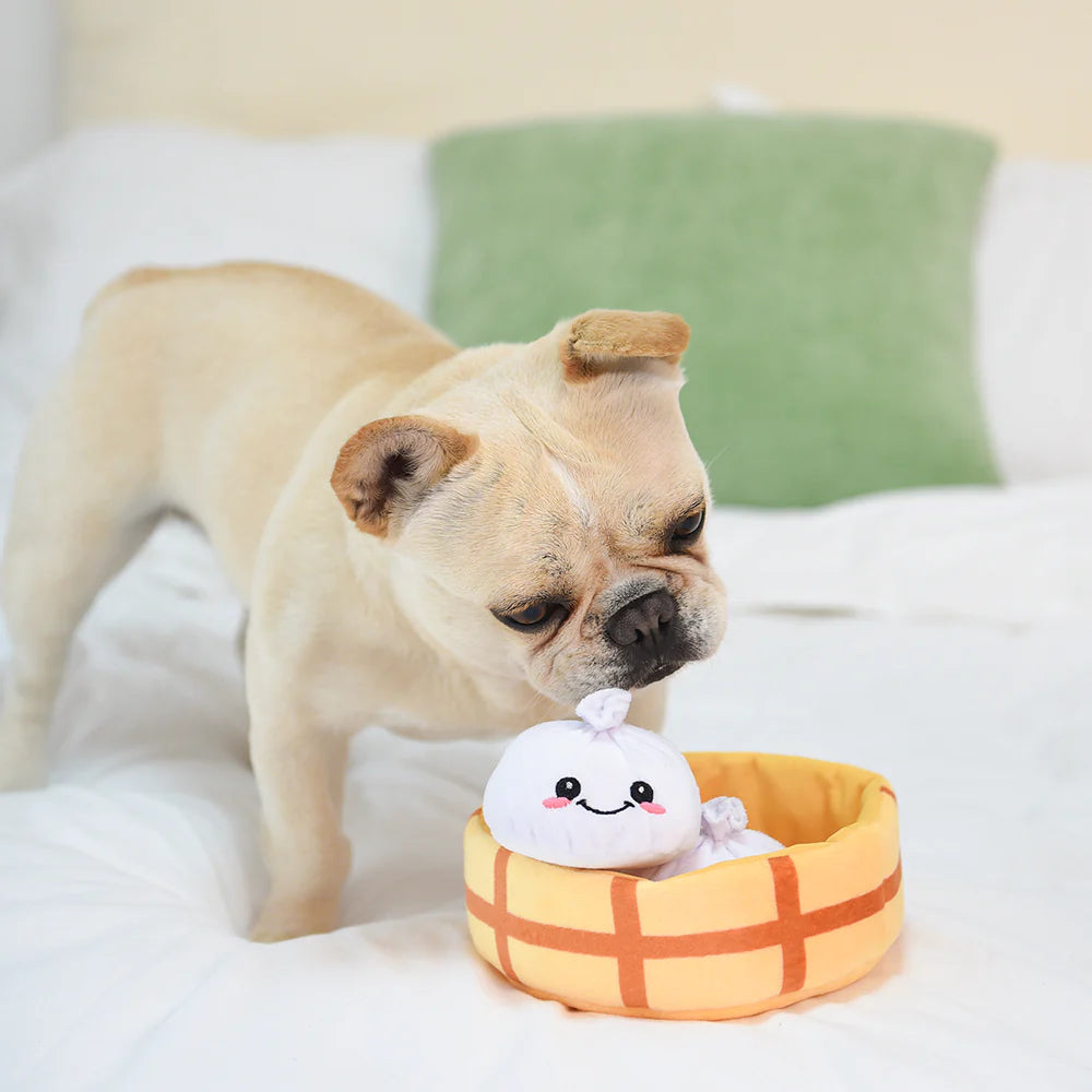 Hugsmart Food Party Soup Dumplings Dog Toy Set - image 6