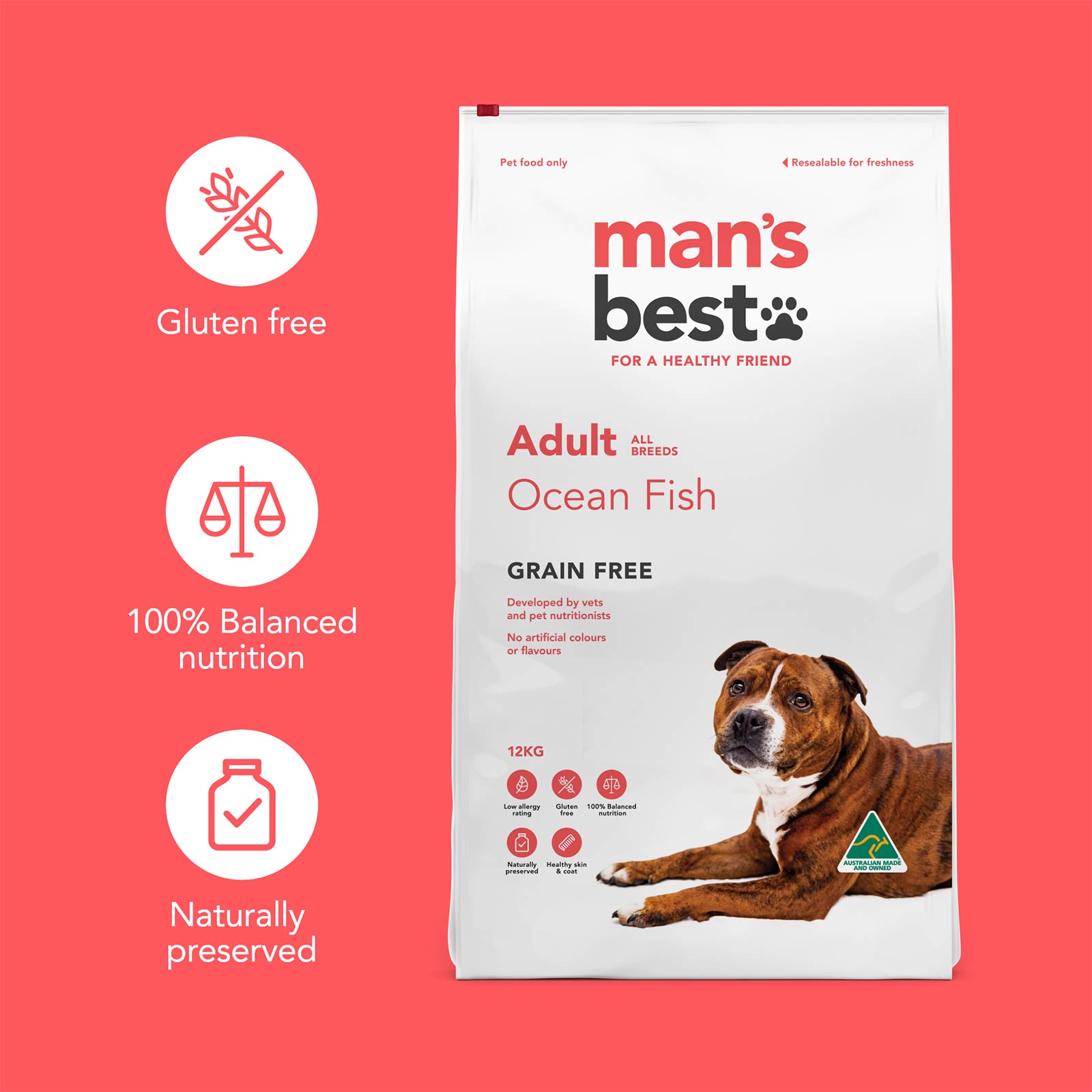 Man’s Best – Adult Dog – GRAIN FREE – Ocean Fish with Sardines - image 5
