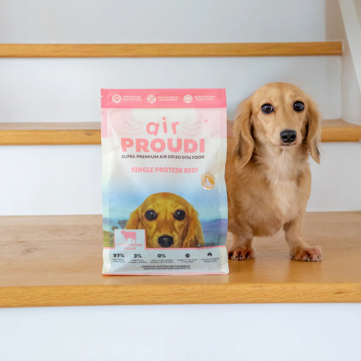 Proudi - Air Dried Dog Food Single Protein Beef Super Premium Complete Meal
