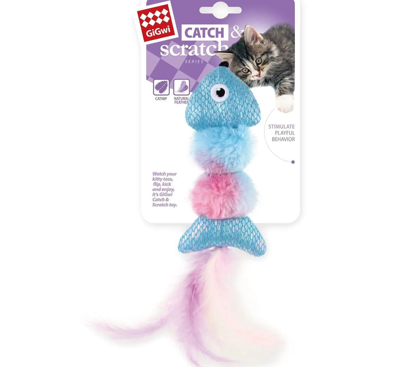 GiGwi – Catch & Scratch – Ice Cream Crinkle Fish