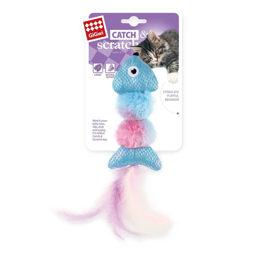 GiGwi – Catch & Scratch – Ice Cream Crinkle Fish