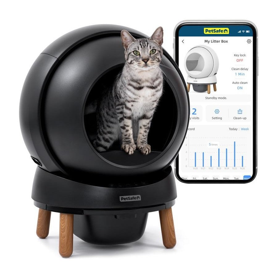 PetSafe ScoopFree SmartSpin Self-Cleaning Litter Box – Automatic Cat Litter System with App Tracking