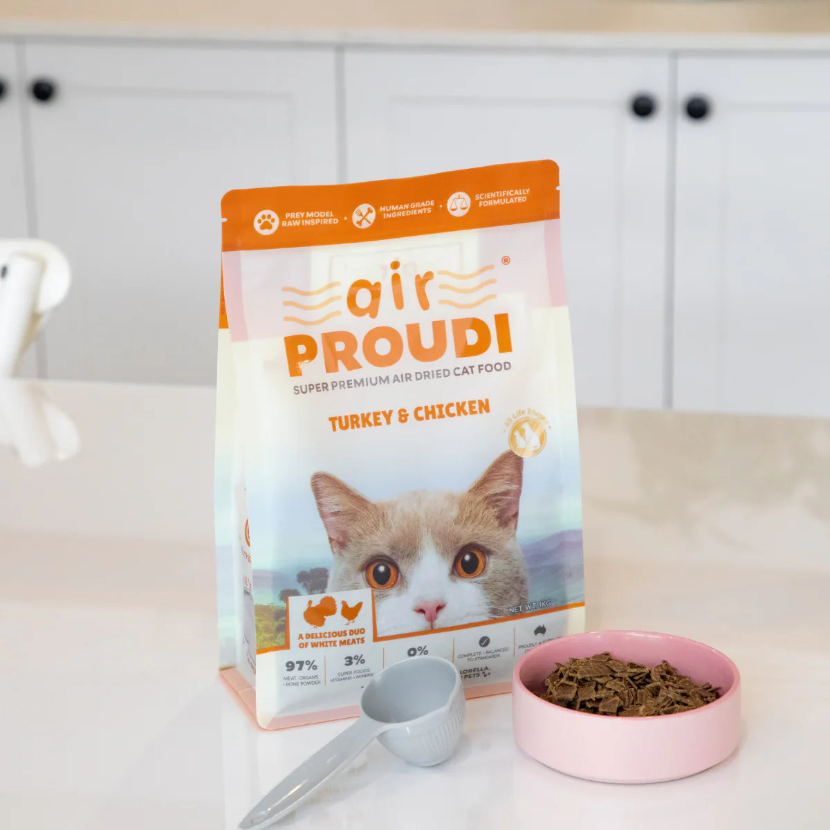 Proudi - Air Dried Cat Food Turkey & Chicken Super Premium High Protein Diet - image 2