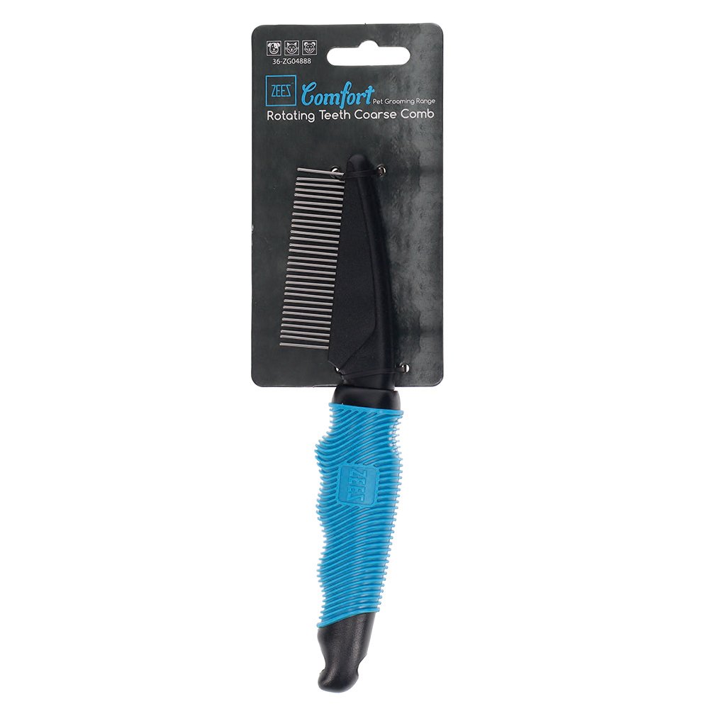 Pets Rotating Teeth Coarse Comb – Comfort