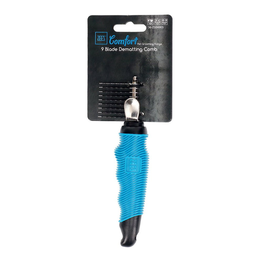 9 Blade Dematting Pet Comb - Comfort
