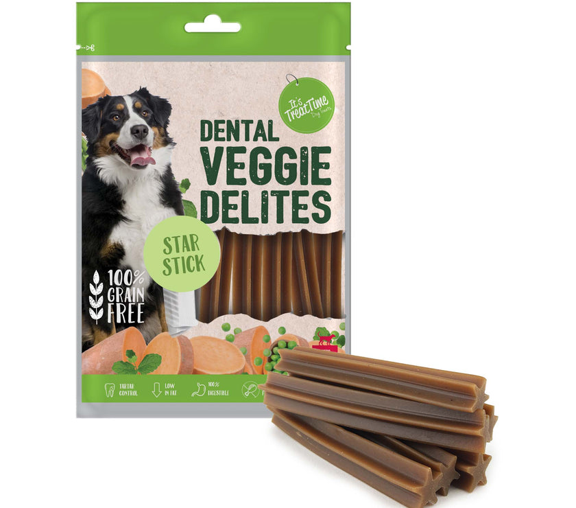 It’s Treat Time – Dental Veggie Delights – Star Stick