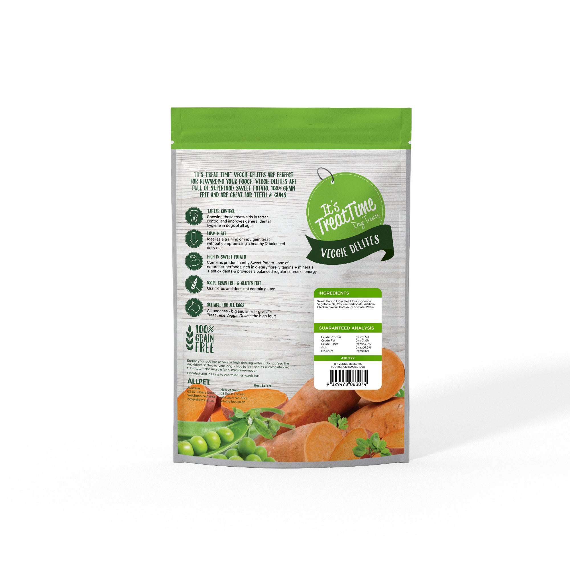 It’s Treat Time – Dental Veggie Delights – Toothbrush Small