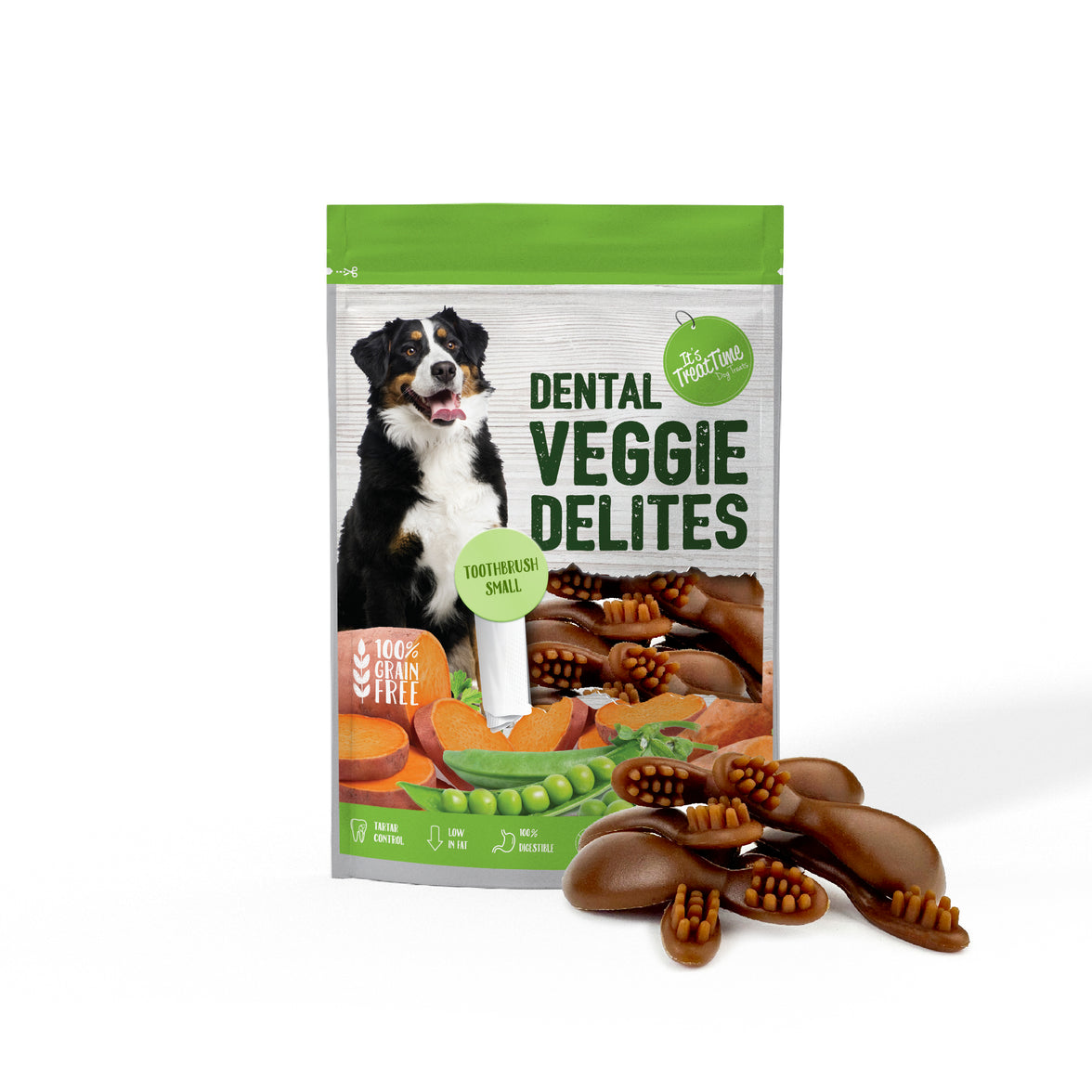 It’s Treat Time – Dental Veggie Delights – Toothbrush Small