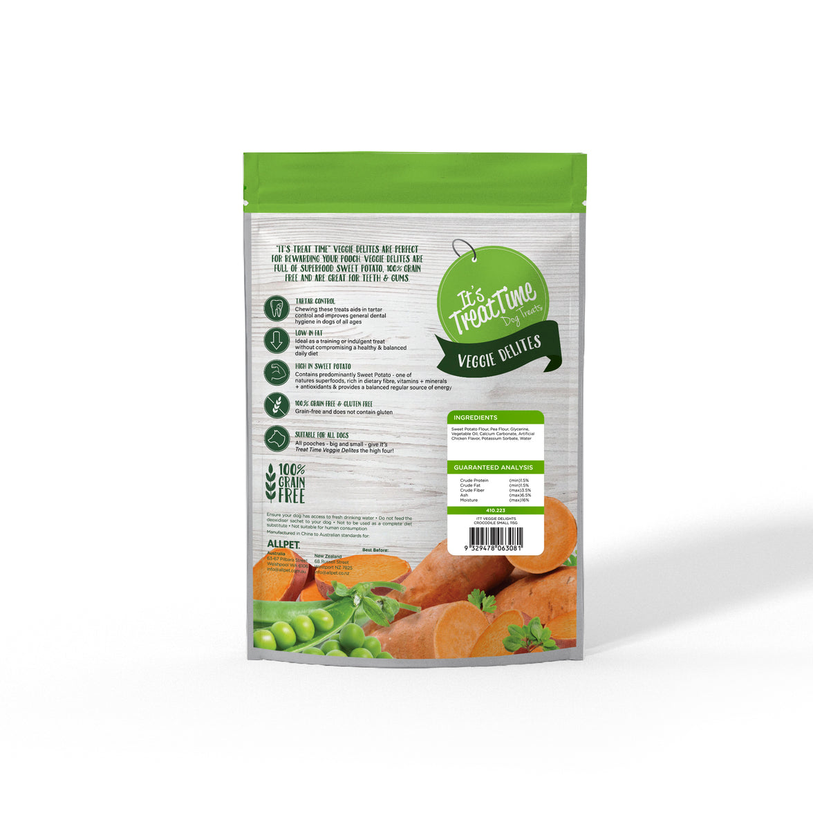 It’s Treat Time – Dental Veggie Delights – Crocodile Small