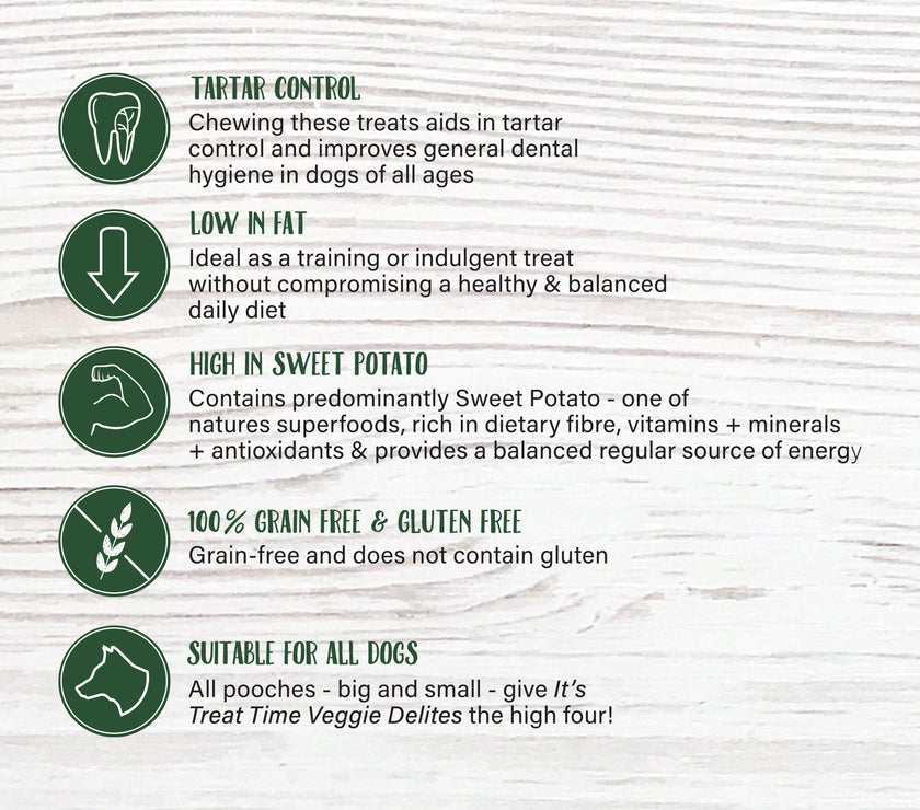 It’s Treat Time – Dental Veggie Delights – Crocodile Small