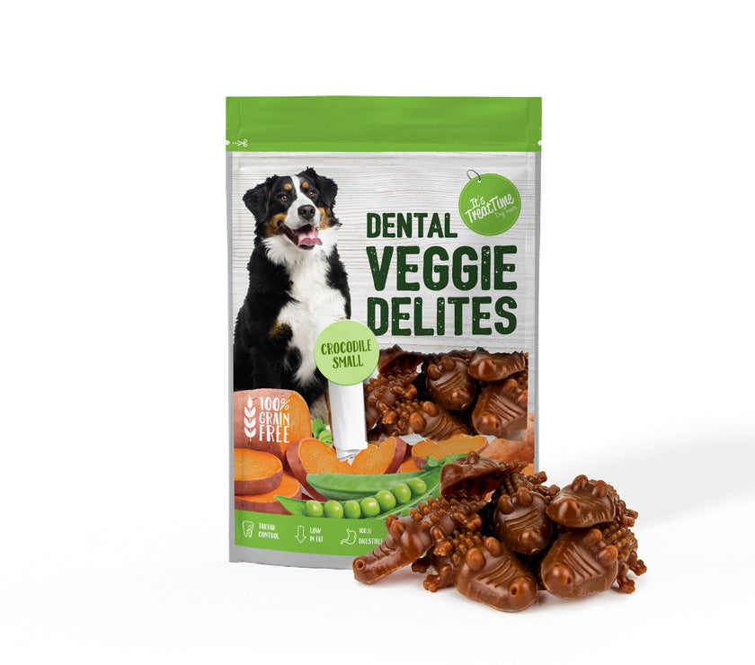 It’s Treat Time – Dental Veggie Delights – Crocodile Small