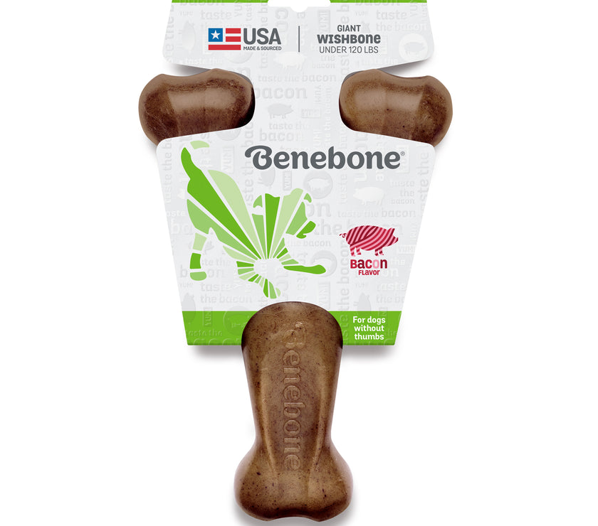 Dogs Bacon Wishbone Chew Toy
