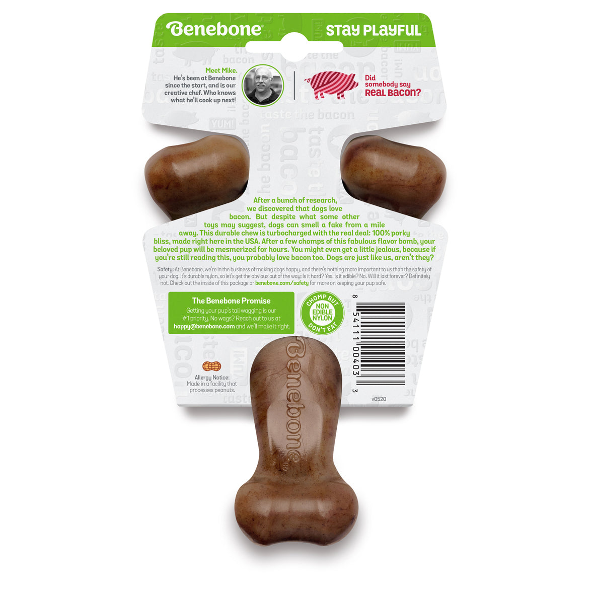 Dogs Bacon Wishbone Chew Toy