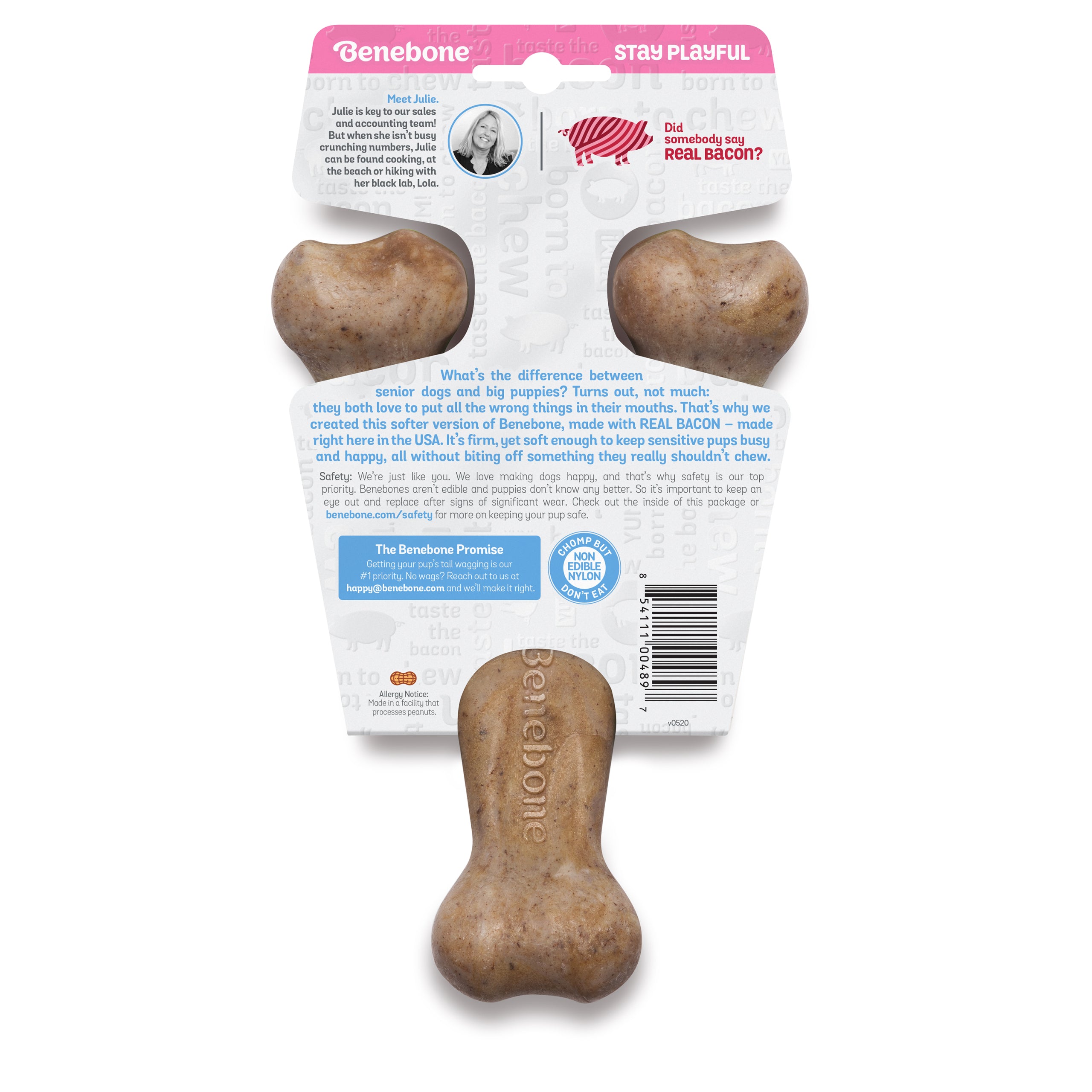 Bacon Puppy Wishbone Soothing Chews