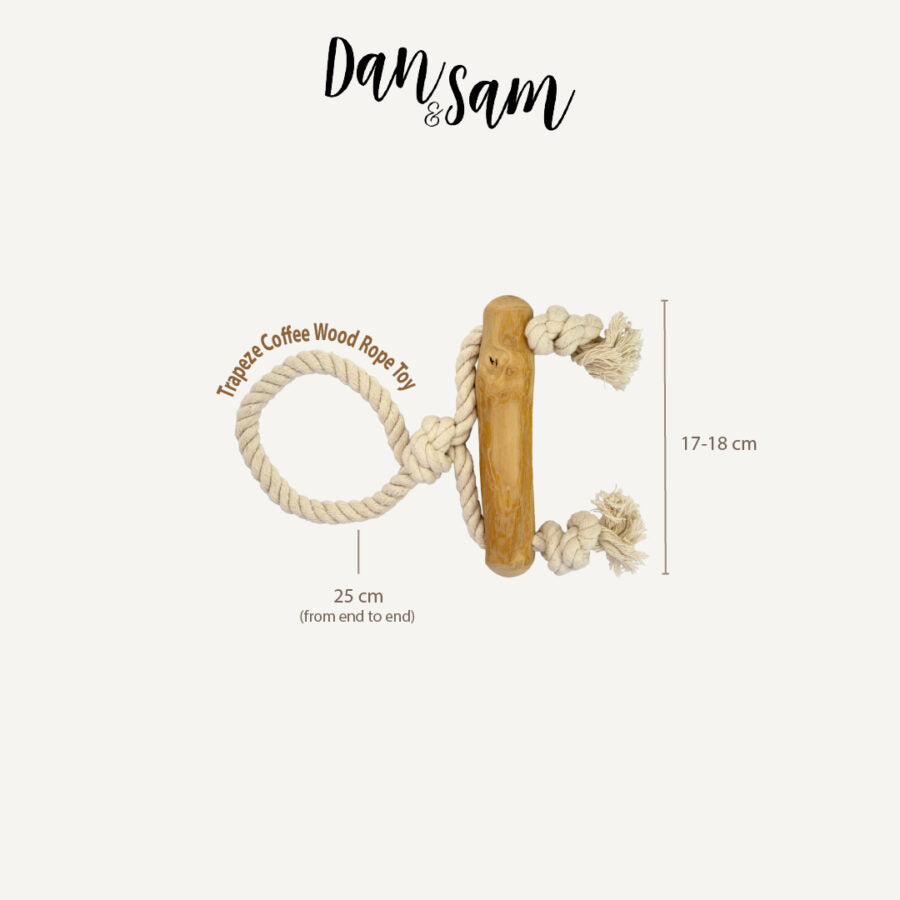 Dan & Sam – Trapeze – Coffee Wood Rope Toy