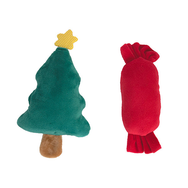 Dogs Christmas Plush Candy & Tree Set