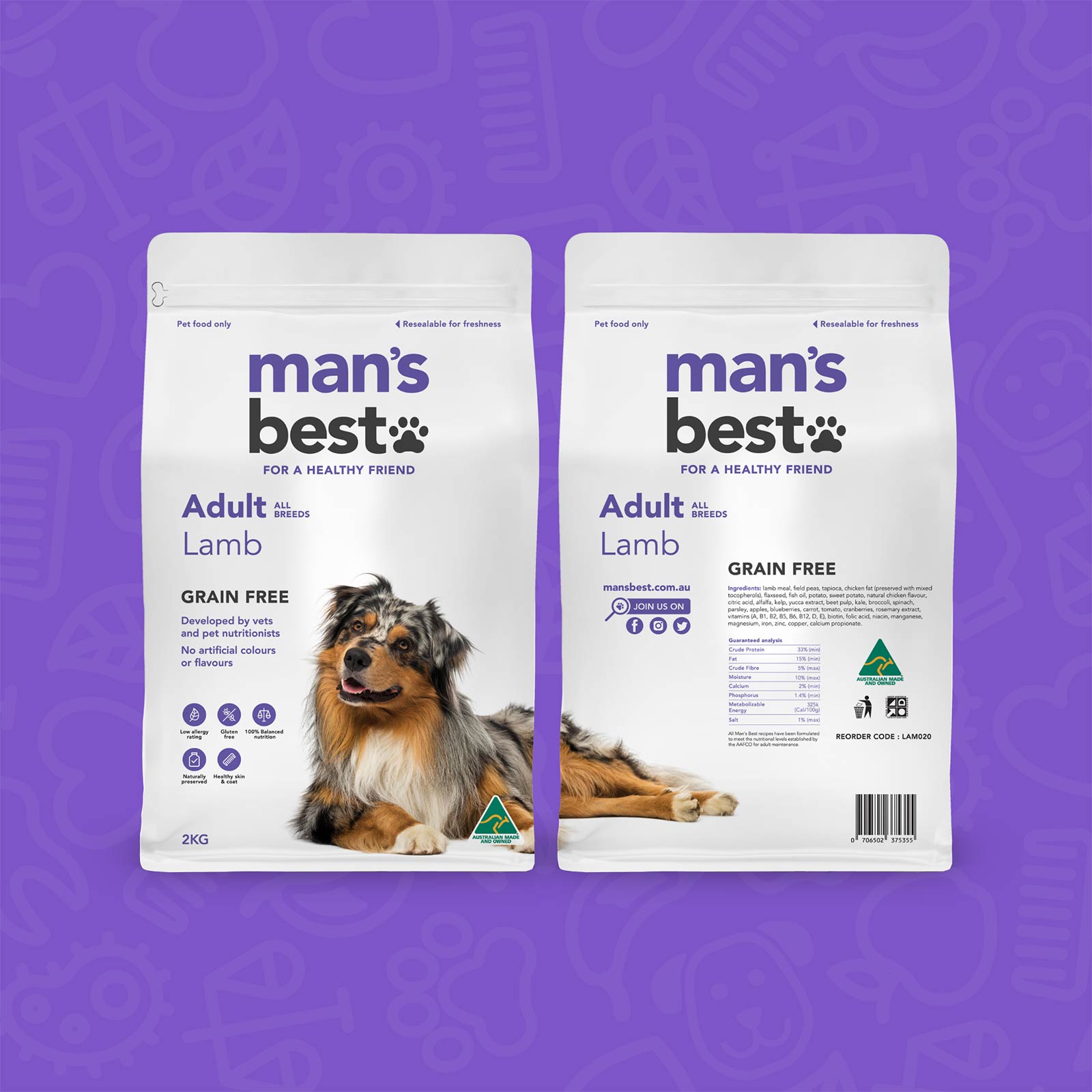 Man’s Best – Adult Dog – GRAIN FREE – Lamb - image 3