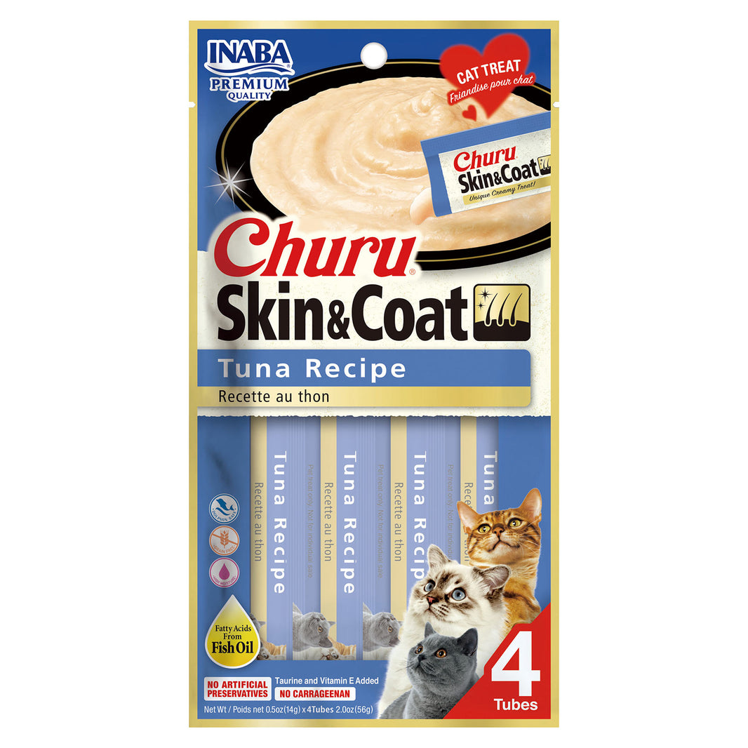 Inaba – Cat Churu – Skin and Coat - Carton of 6 (6x56g)