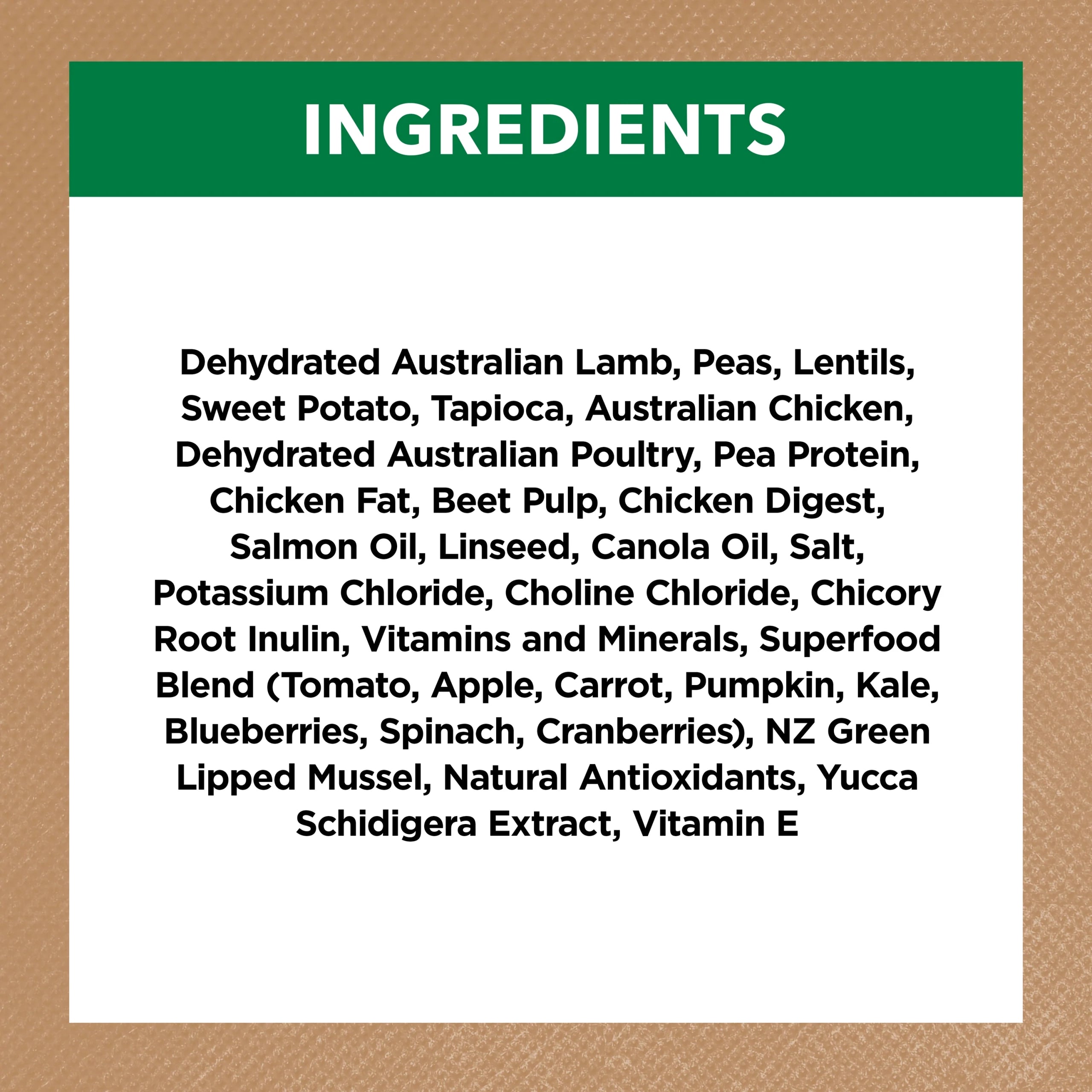 Adult Dog Food -  Large Breed – GRAIN FREE – Lamb