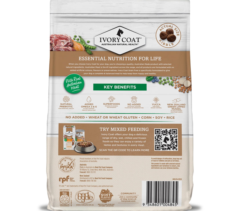 Adult Dog Food -  Large Breed – GRAIN FREE – Lamb