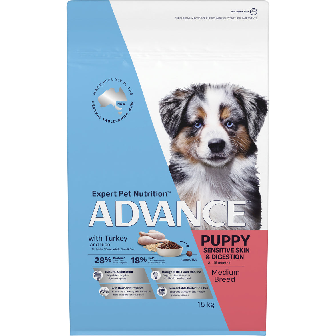 Advance Puppy Dog Food for Medium Breed | Sensitive Skin & Digestion