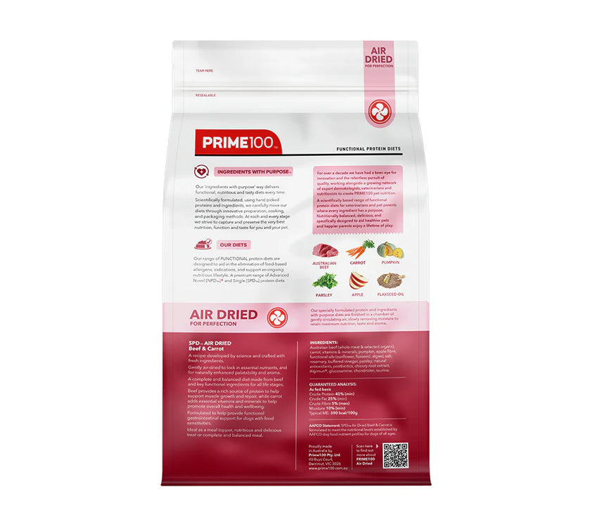 Prime100 – SPD Air Dried Beef & Carrot