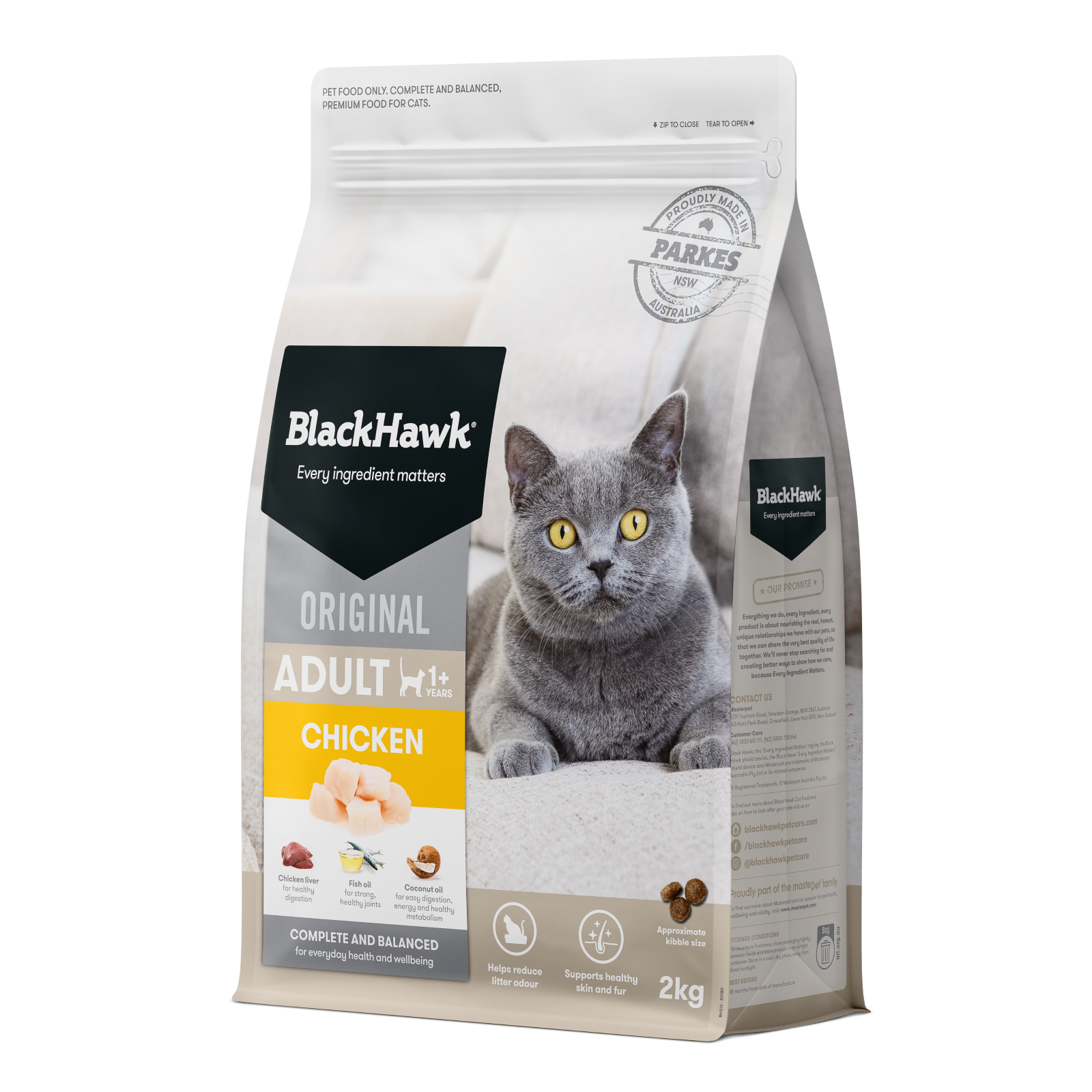 Black Hawk Adult Cat Food – Chicken