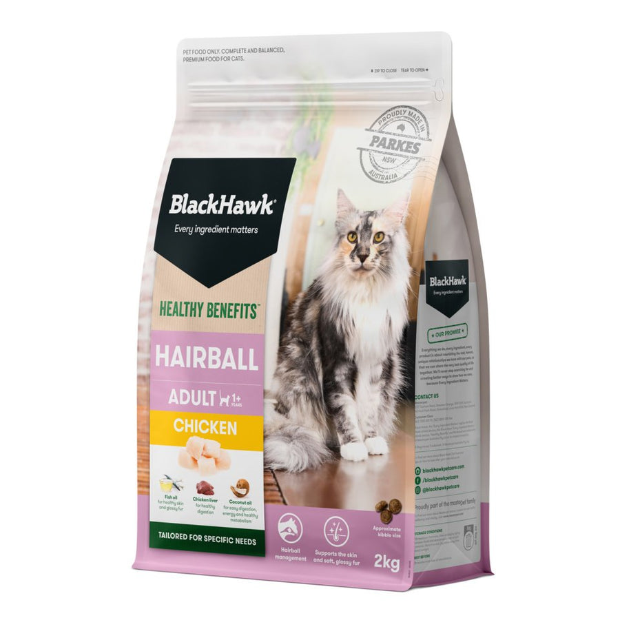 Black Hawk Adult Cat Food – Healthy Benefits Hairball Chicken