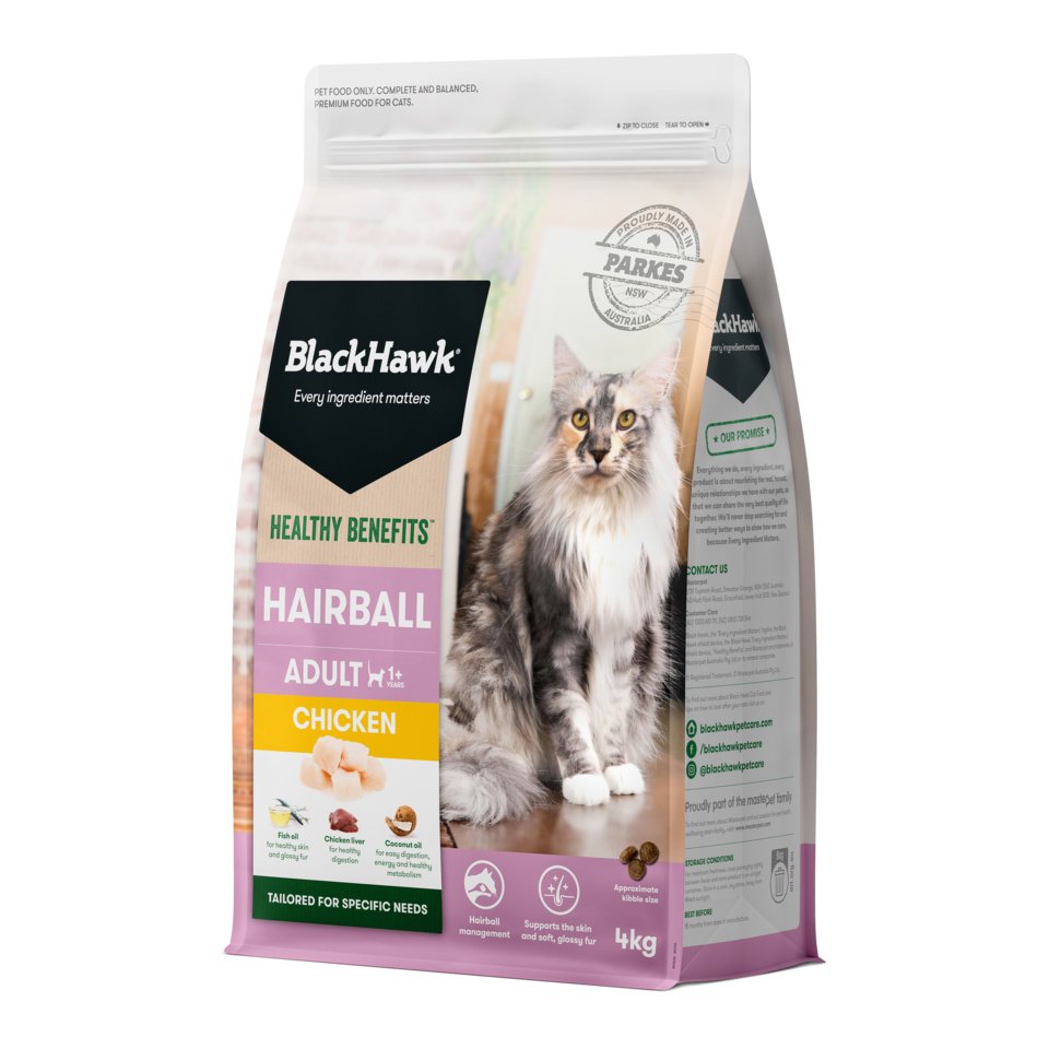 Black Hawk Adult Cat Food – Healthy Benefits Hairball Chicken - image 2