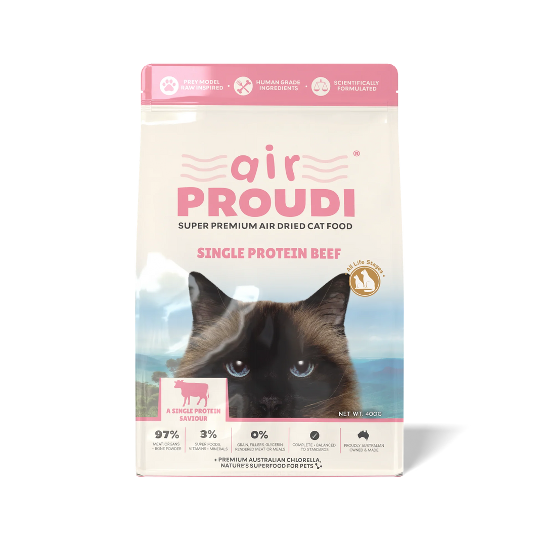 Proudi - Air Dried Cat Food Single Protein Beef Super Premium High-Protein Diet
